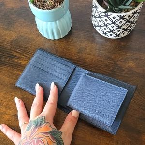 Blue Leather Coach Wallet- NWOT